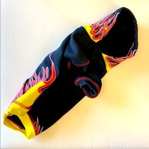 Brett Michaels | Black Hooded Alternative FLAME Fire Sweatshirt | Size Small Dog